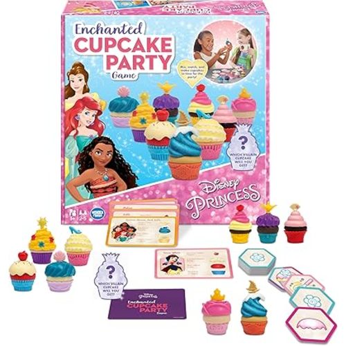 Wonder Forge Disney Princess Enchanted Cupcake Party Game - Exciting Matching Game | Fun for Kids & Adults | Ideal for Disney Princesses Enthusiasts | Two Game Modes | Gaming Experience