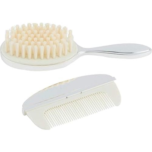 Stephan Baby Silver-Plated Keepsake Brush + Comb Set