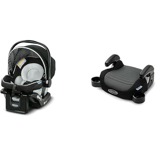 Graco SnugRide 35 Lite LX Infant Car Seat and TurboBooster 2.0 Backless Booster Car Seat Bundle