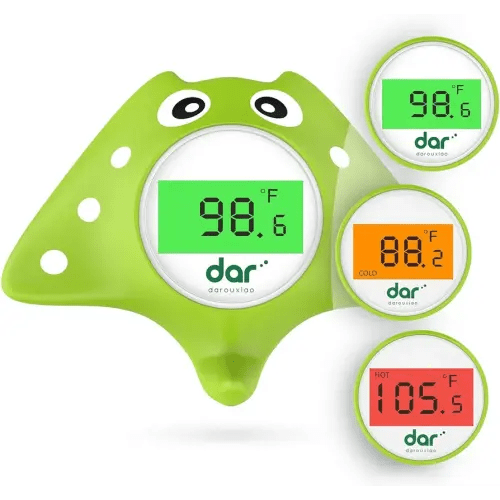 Baby Water Thermometer,Bath Thermometer with Backlight Display and Temperature Warning,Infant Bathtub Floating Toy Safety Thermometer for Kids,Toddler,New Mommy Essentials (Ray)