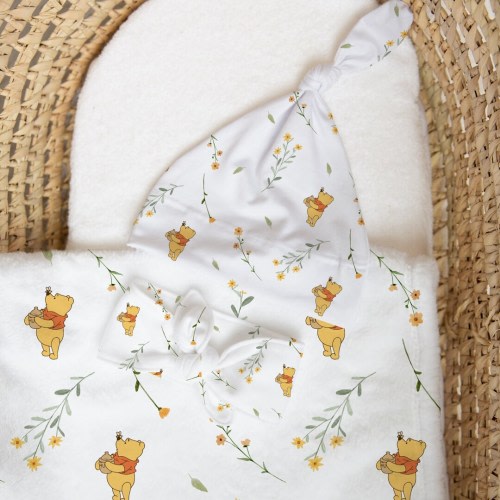 Personalized Winnie Pooh Baby Swaddle Set Toddler Birthday Blanket Classic Pooh Newborn Outfit Custom Name Shower Gift Diaper Bag Pooh Bear