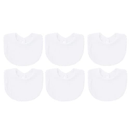 Nishine 6 PACK Muslin Baby Drooling Bibs for Unisex Boys Girls Cotton Absorbent Feedig Teething Bandana Drool Bibs Scarf Bibs
