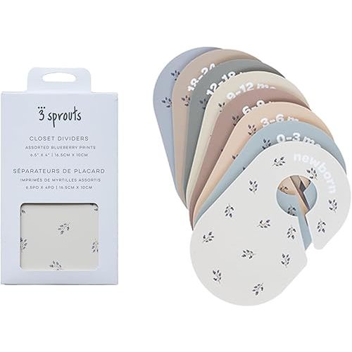 3 Sprouts Baby Closet Dividers Set of 8 - Blueberry