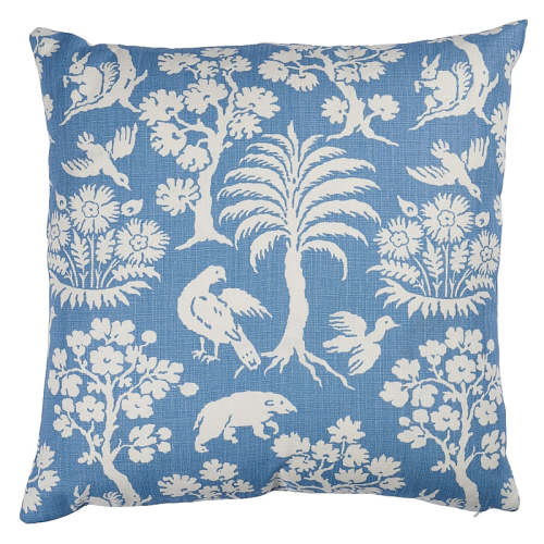 Woodland Silhouette 20" Pillow in Blue | Over The Moon