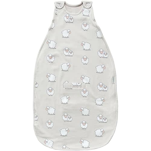 Woolino 4 Season Baby Sleep Sack - Ultimate Merino Wool and Organic Cotton Baby Sleeping Bag - Two-Way Zipper Adjustable Universal Size Sleep Sack for Baby (2-24 Months) - Sheep