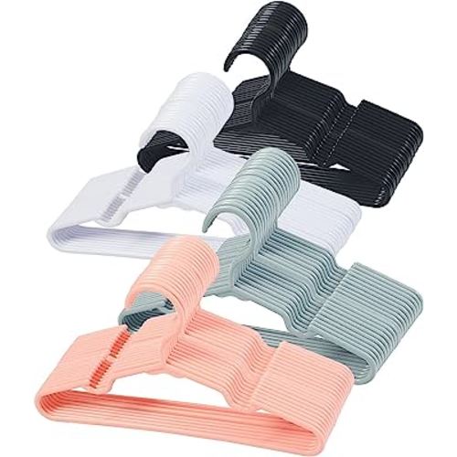 80 pcs Baby Nursery Closet Hangers,Non-Slip Laundry Infant Pant Hanger for Newborn Clothes Gift,Ultra-Thin Child Coat Hanger for Girl Boy Toddler Kid