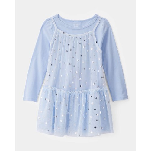 Toddler Girl Snowflake Princess Tulle Dress - Blue - Carter's | Carter's