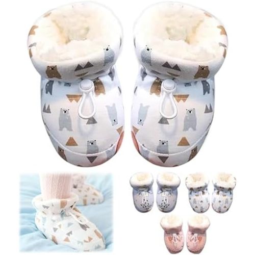 Warm Fur Baby Boots, 2026 New Unisex Cozy Fleece Baby Booties, Winter Snow Anti-Slip Soft Sole Warm Sock Shoes for Infant Toddler Boys and Girls