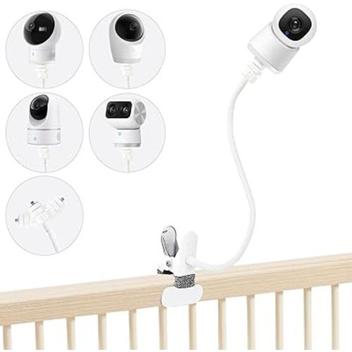 Baby Monitor Mount Holder Compatible with eufy Security Indoor Cam E30/C210/C220/E21/E20/E220/S350, Spaceview E110, Spaceview Pro E210, Spaceview S, T8417 /T8360, 16" Flexible Clip Mount