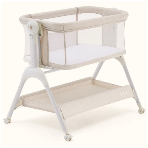 HARPPA Cuddly Sway | 3-in-1 Rocking Baby Bassinet & Bedside Sleeper with Anti-Reflux Mattress for Newborns | Attaches to Bed, Adjustable Height, Tool-Free Setup, Portable Wheels, CPSC Certified, Gentle Rocking Motion | Ideal for Infants, Safe Co-Sleeping