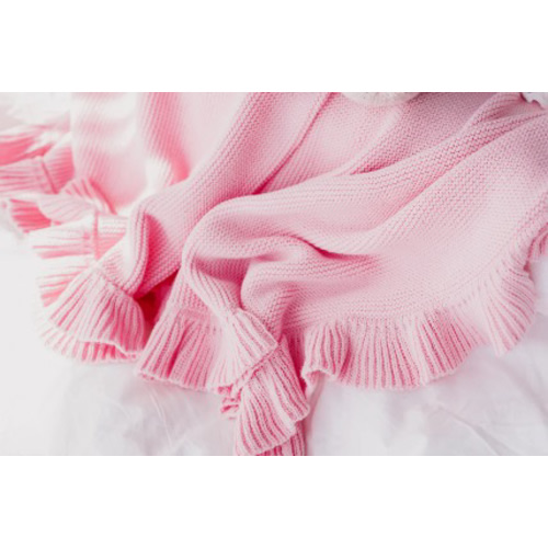 Frill Knit Blanket | Marshmallow – Little and Fern