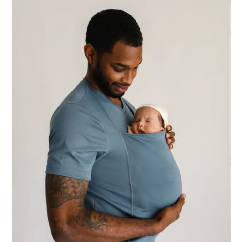 Lalabu Dad Shirt | Original Babywearing T-Shirt with Kangaroo Pouch | Baby Wrap Carrier for Newborns & Infants | Baby Wrap Carrier for Newborns | Essential for new Dads