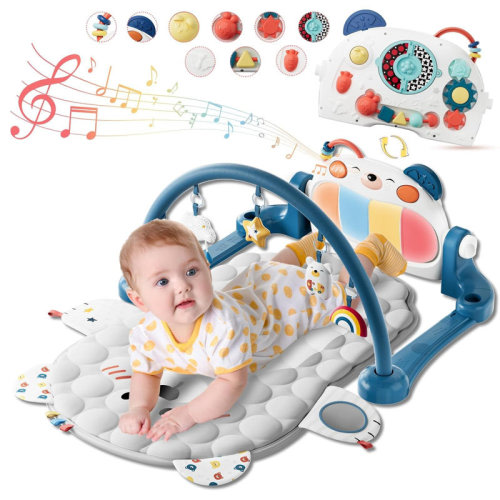 Lauon Baby Play Gym Mat, Bear Shaped Double Side Piano Thicken Activity Mat W 5 Detachable Toys, Tummy Time Mat Promote Motor Skills & Sensory Development Mat For Newborn & Reviews | Wayfair