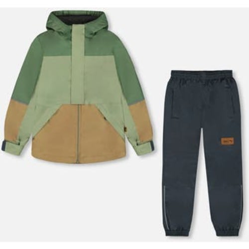 Baby Boy's Two-Piece Mid-Season Outerwear Set Pale Green, Sage, Tan, And Gray, 18M