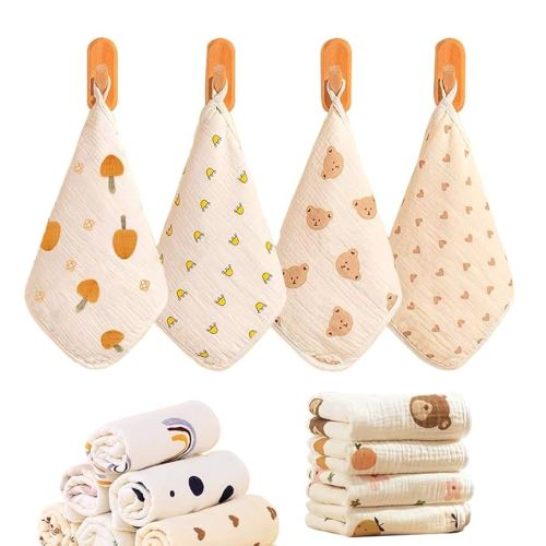 8pcs Baby Washcloths Soft Set | Baby Muslin Washcloth | Face Towels for Newborn with Sensitive Skin | Shower Gift for Baby Registry,12X12inch(30x30cm)