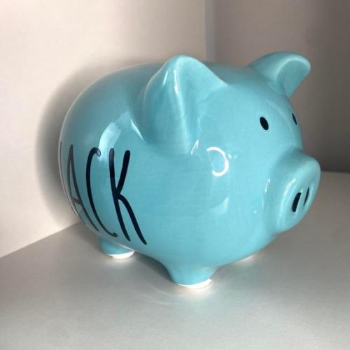Personalized Piggy Bank - Blue (see notes for details)