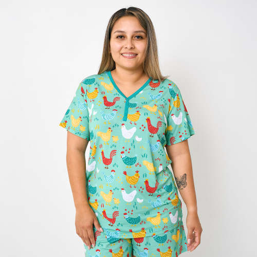 Cozy Coop Women's Short Sleeve Pajama Top