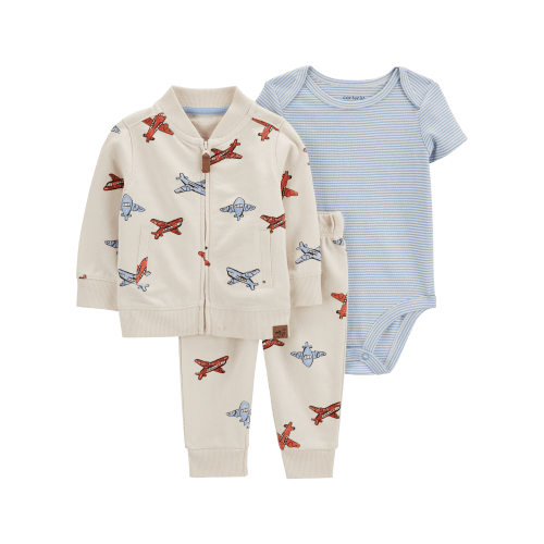 Baby 3-Piece Airplane Little Cardigan Set - Carter's | Carter's