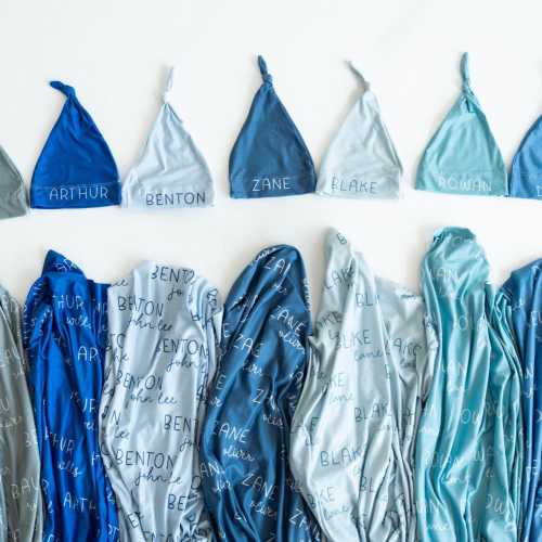 Personalized Newborn Swaddle Blanket Gift Sets, Fresh 48 Photos