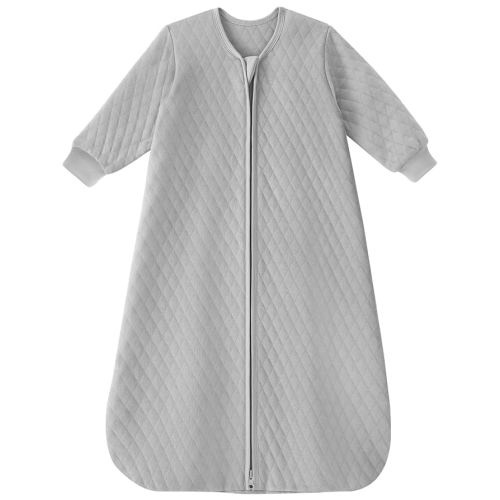 Yoofoss Baby Sleep Sack 0-6 Months 1.0 Tog Long Sleeve Sleep Sack Cotton Wearable Blanket for Newborns 2-Way Zipper Quilted Sleeping Sacks(Small)