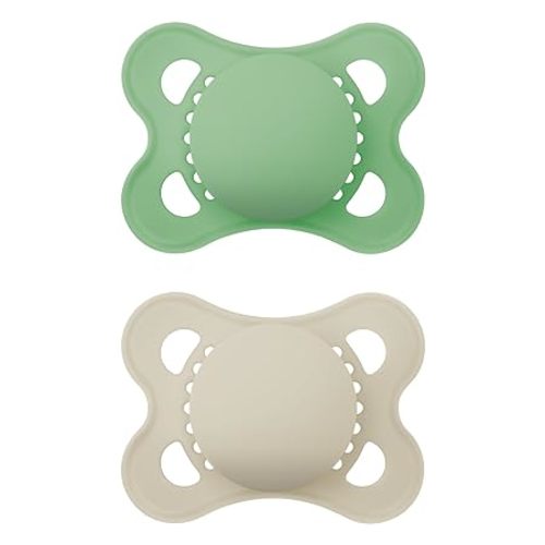 MAM Original Matte Baby Pacifiers, Binky for 0-6 Months, BPA-Free Silicone Nipple, Easy to Clean, Best for Newborn Babies, Developed with Medical Experts, 2 Count Binkies with Sterilizer Case