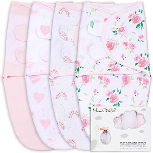 Mama Cheetah Baby Swaddle Sack, Organic Swaddle Blanket, Newborn Swaddle Sleep Sacks, Adjustable Infant Swaddle Wrap, Easy Swaddles for Boy Girl 0-3 Month