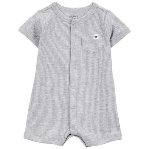 Baby Thermal Short-Sleeve Romper - Gray - Carter's | Carter's