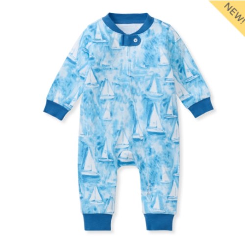 Mediterranean Sailing Organic Cotton Sleep & Play