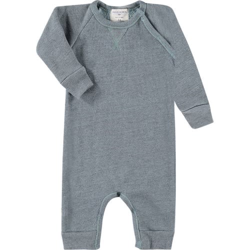 Baby Textured Fleece Romper, Sage