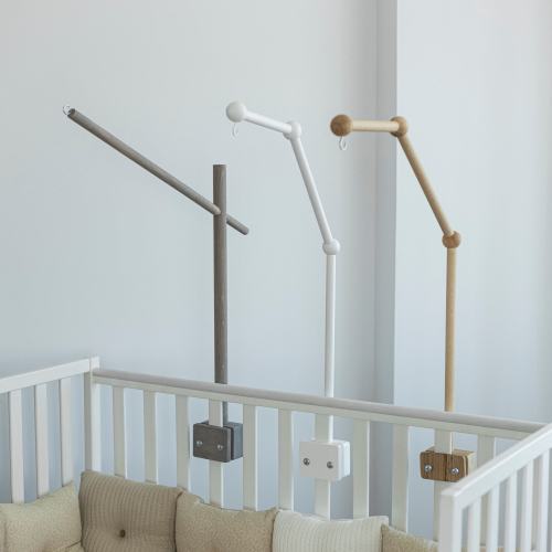 Baby Mobile Arm/Holder. Twisted White