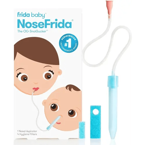 Frida Baby NoseFrida SnotSucker for Baby, Nasal Aspirator for Baby, Nose Sucker Baby Nasal Aspirator to Help Baby Breathe Easy