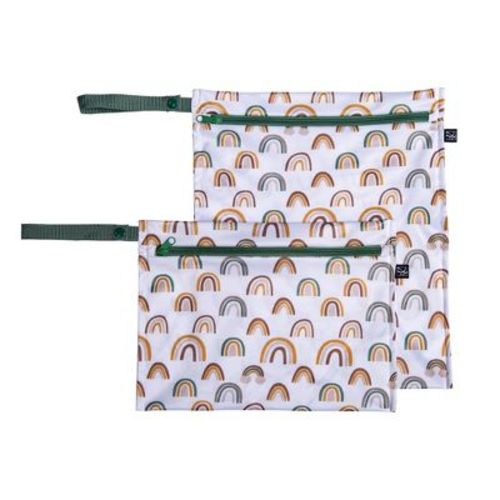 J.l. Childress Wet-to-go Portable Wet And Dry Bags, 2 Pack, Rainbow Spice