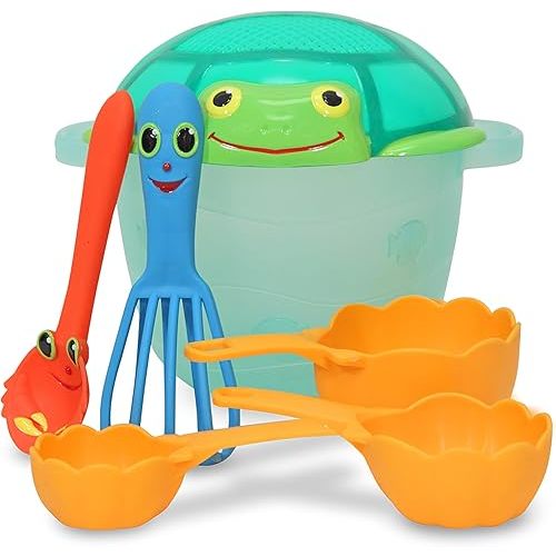 Melissa & Doug Sunny Patch Seaside Sidekicks Sand Baking Set-Beach Toy, Outdoor Play For Kids Ages 3+