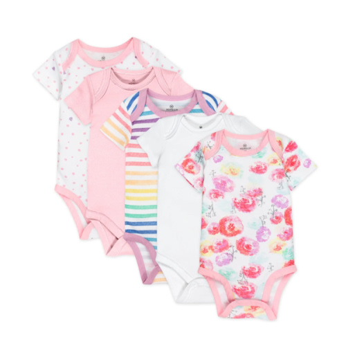 5-Pack Organic Cotton Short Sleeve Bodysuits | Honest Baby Clothing