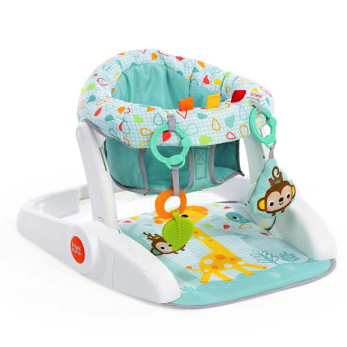 Bright Starts Learn-to-Sit 2-Position Floor Seat - Wild Wiggles, Unisex, Infant