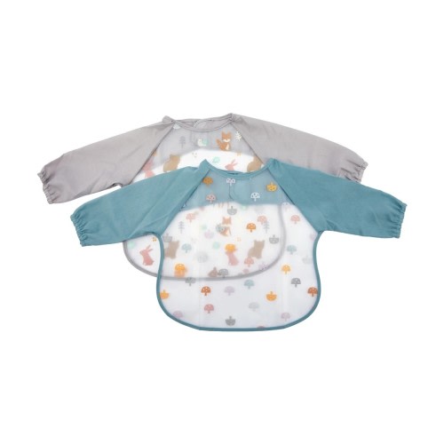 2 Pack Sleeved Bibs - Animals - Kmart