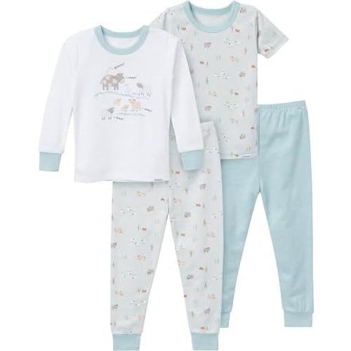 Gerber Unisex-Baby Toddler Snug Fit 4-Piece Pajama Set