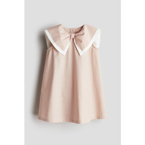 COTTON POPLIN DRESS WITH SAILOR COLLAR
