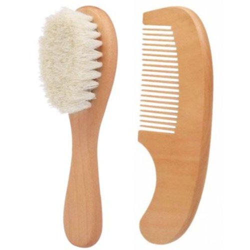 Brush Baby Comb Grooming Infant Hair Hairbrush Shower Bathing Giftsfor Wooden Newborn Scalpbath Toddlers Set