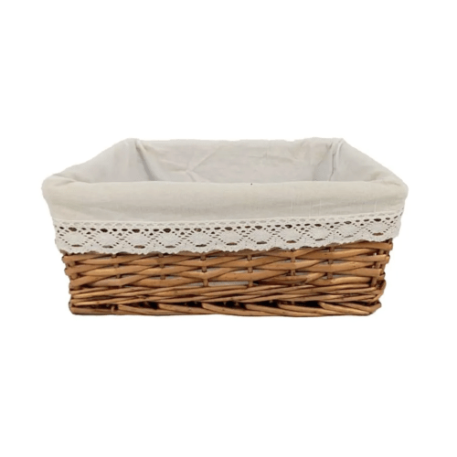Doily Wicker Storage Basket, Large