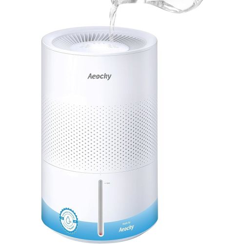 Mist-Free Evaporative Humidifier, No White Dust for Baby, AEOCKY 4.5L Humidifiers with Humidistat, Dry Filter & Self-Clean Mode, Timer, Sleep, Auto Mode for Bedroom, Home, Nursery