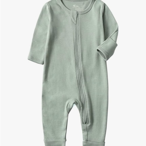 O2 BABY Baby Boys Girls Organic Cotton Zip-Front Sleeper Pajamas, Footed Sleep 'n Play