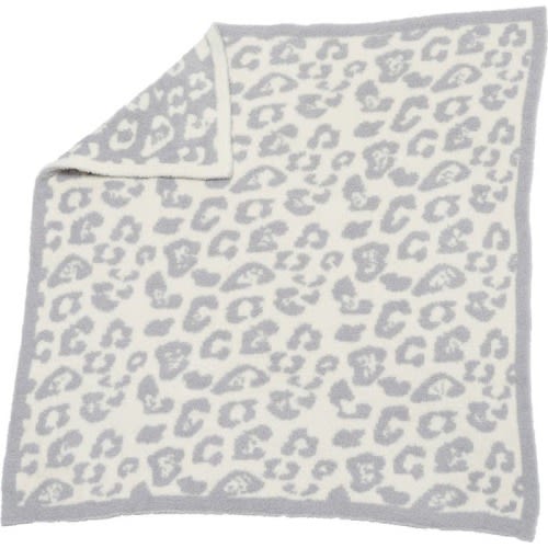 Barefoot Dreams® CozyChic® Leopard Stroller Blanket, Ocean/ Cream