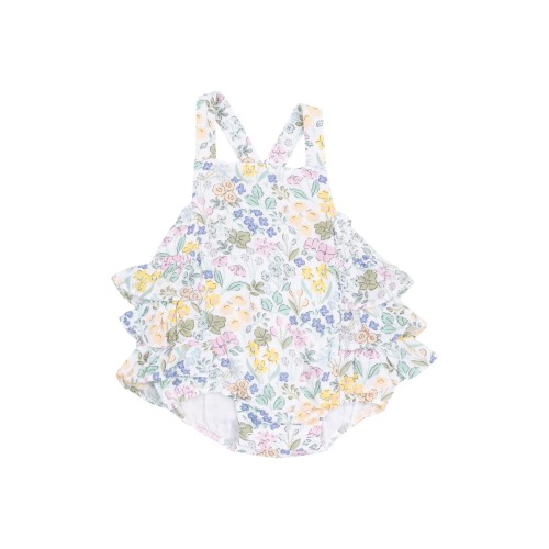 Samantha Floral Organic Cotton Muslin Bodysuit, 0-3M