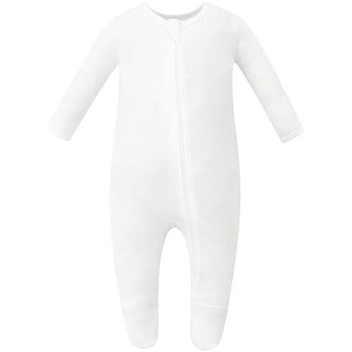 Owlivia Organic Cotton Baby Boy Girl Zip Front Sleep 'N Play, Footed Sleeper, Long Sleeve