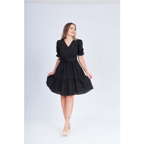 All Day Dress with Nursing Zippers in Black