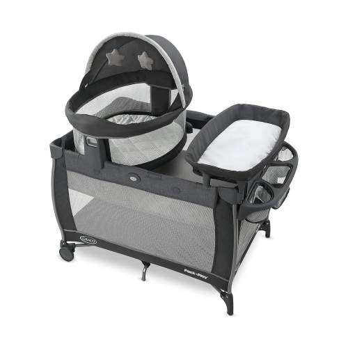 Graco Pack n Play Dome LX Playard with Baby Bassinet, Redmond