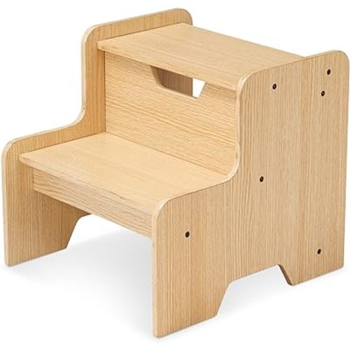Melissa & Doug Kids Wooden Step Stool - Light Natural Finish