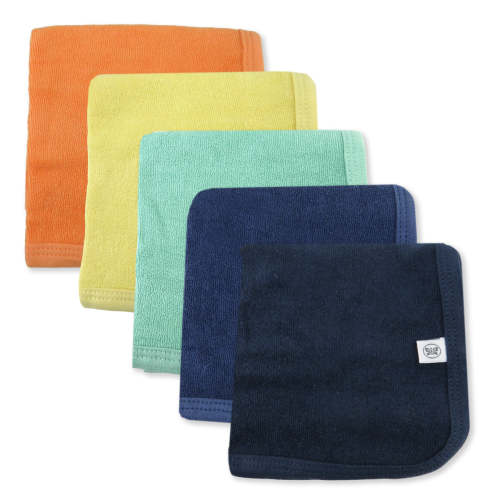 5-Pack Organic Cotton Baby Terry Wash Cloths | Honest Baby Clothing