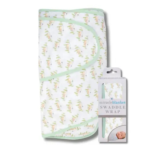 Miracle Blanket Swaddle Wrap – Help Your Newborn Sleep Longer – Soft & Secure Sleep Sack for Infants – Easy-to-Use Swaddling Blanket for a Calm Baby (Camper)